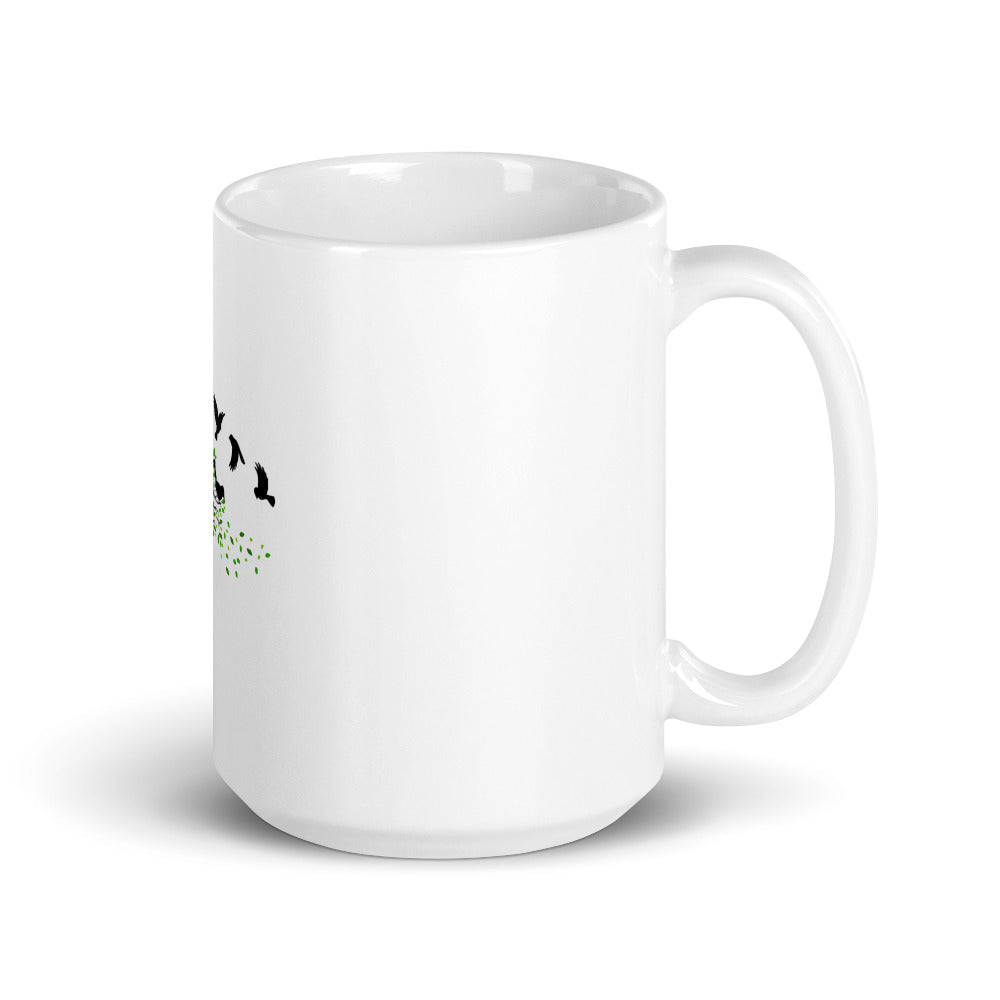 SPARROWS - White glossy mug