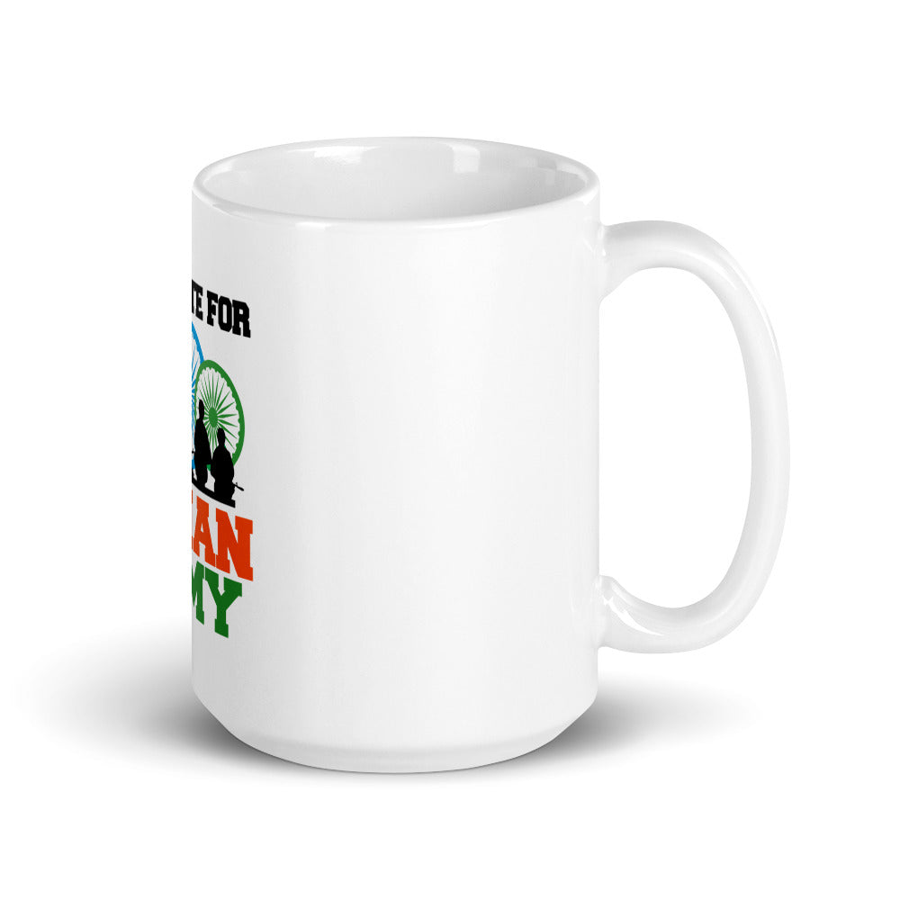 A SALUTE FOR INDIAN ARMY - White glossy mug