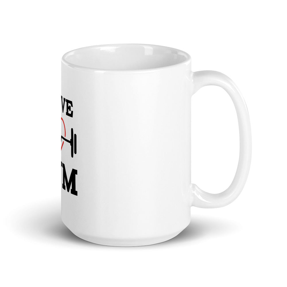I LOVE GYM - White glossy mug
