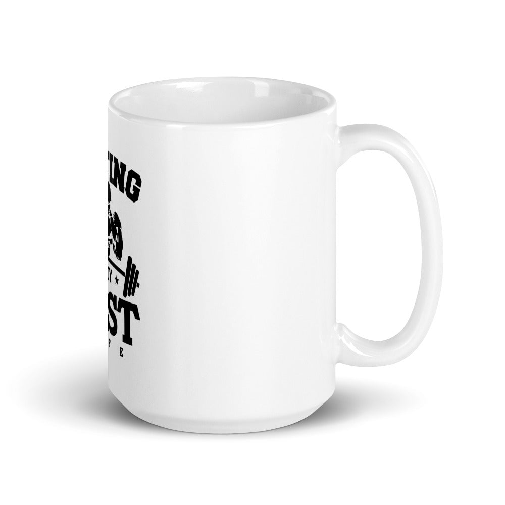 LIFTING IS MY BEST LIFE - White glossy mug