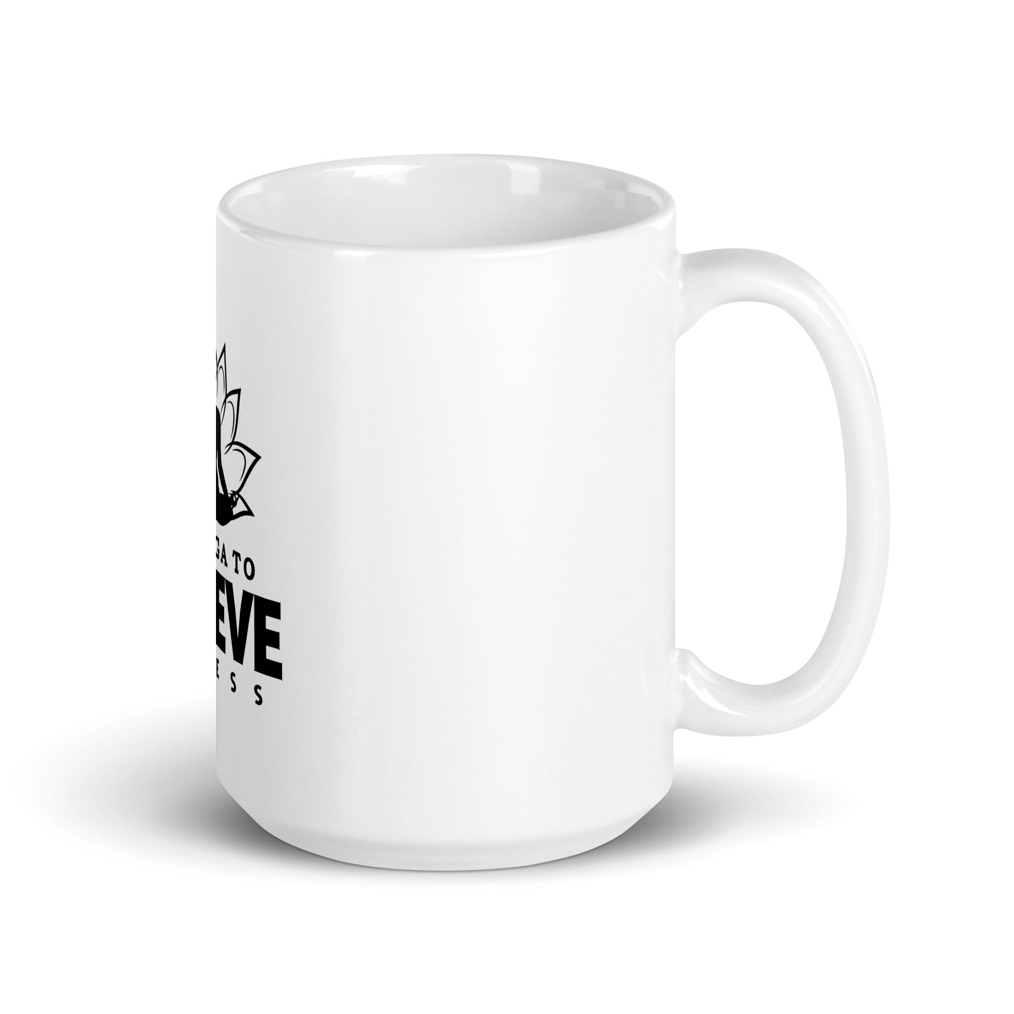 I  DO YOGA TO RELIEVE STRESS - White glossy mug