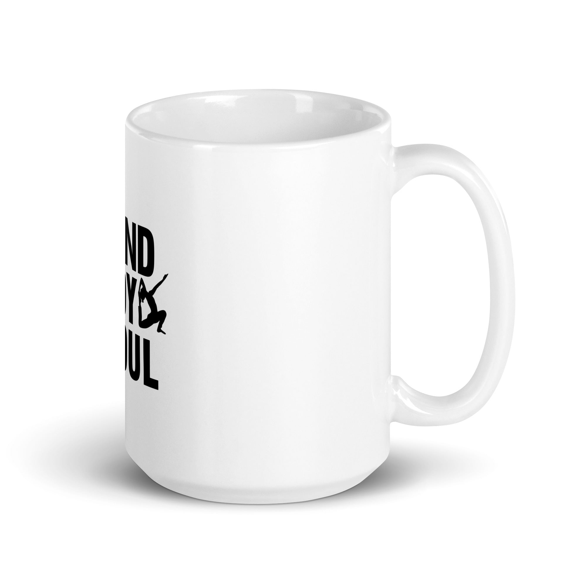 MIND BODY SOUL - White glossy mug