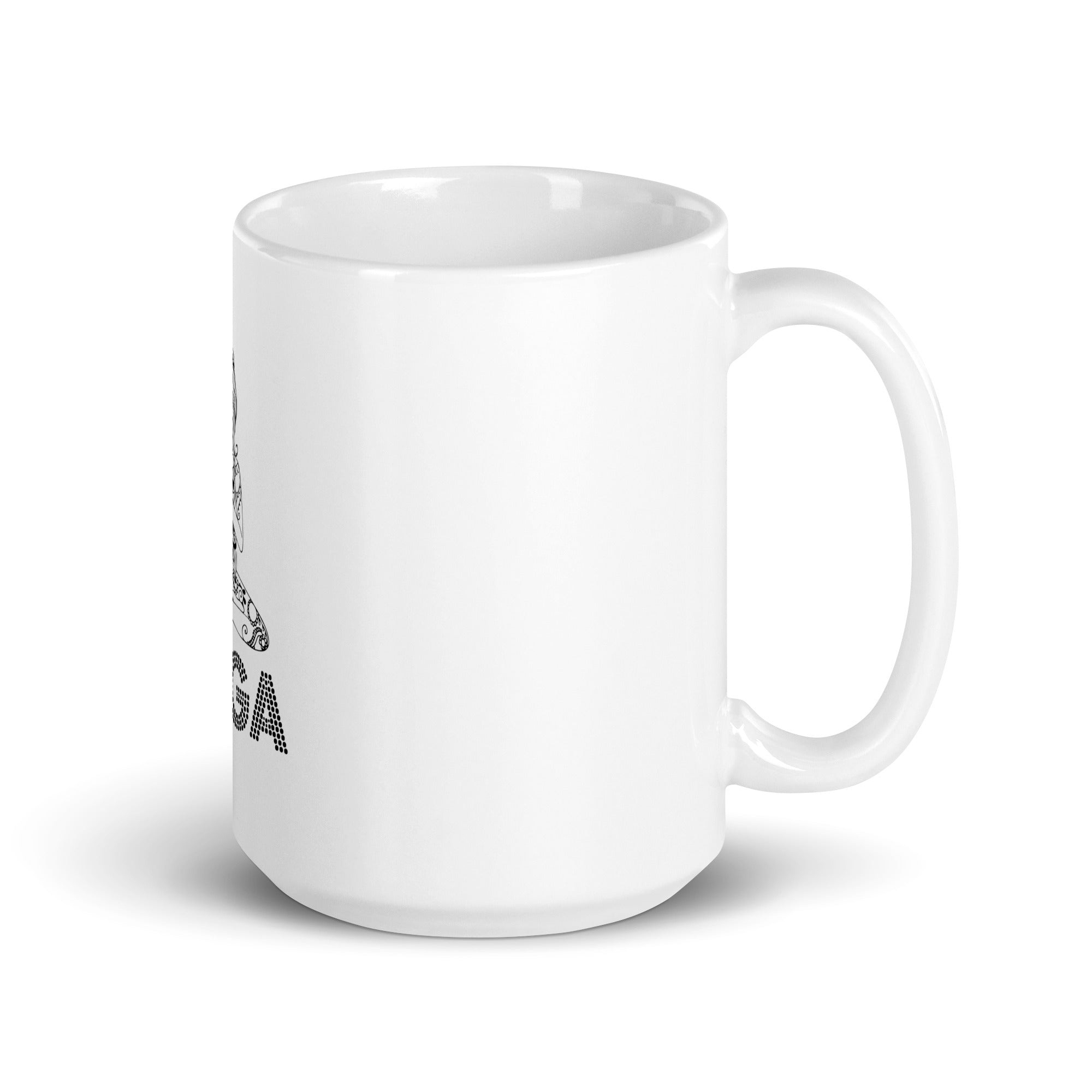 YOGA - White glossy mug