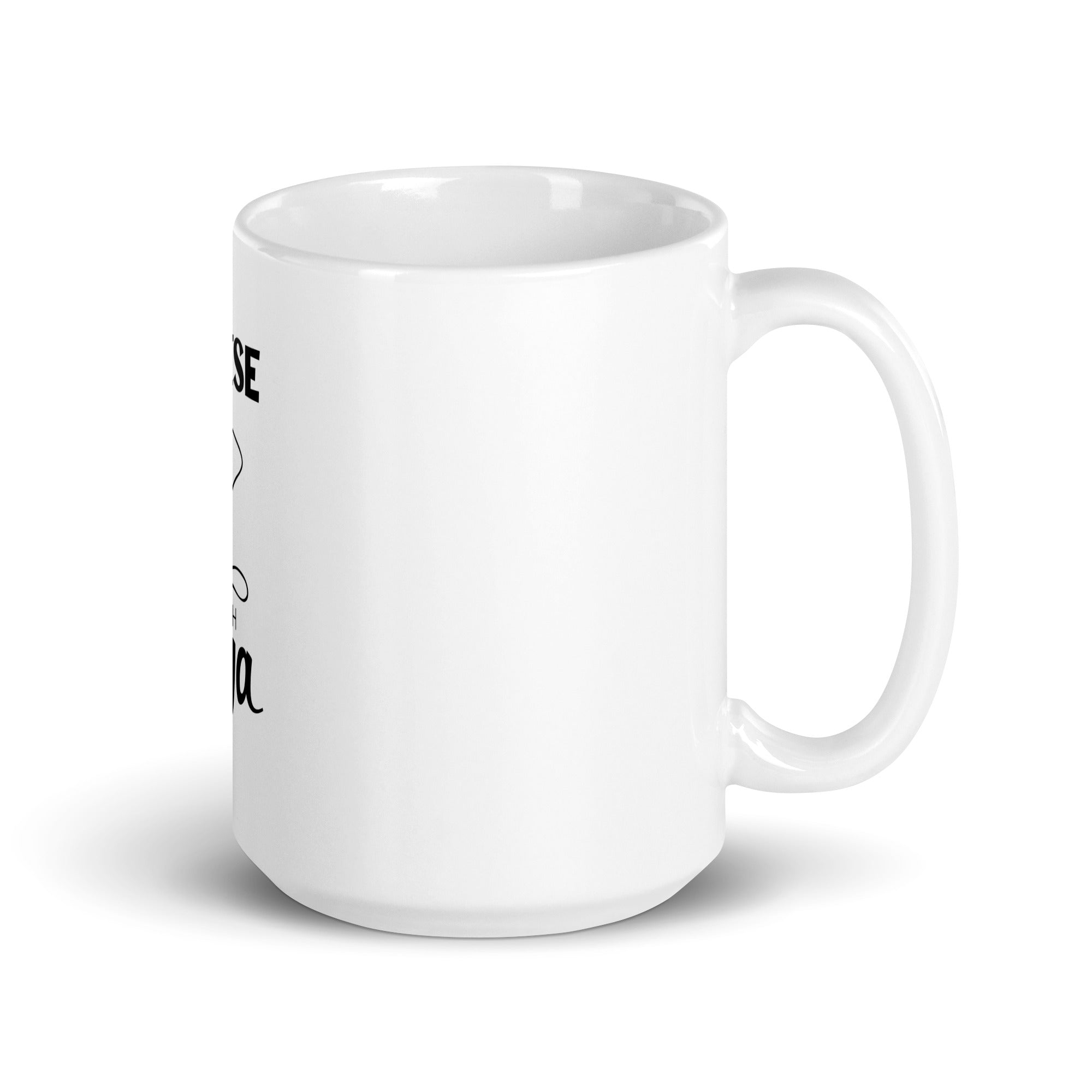 ARISE WITH YOGA - White glossy mug