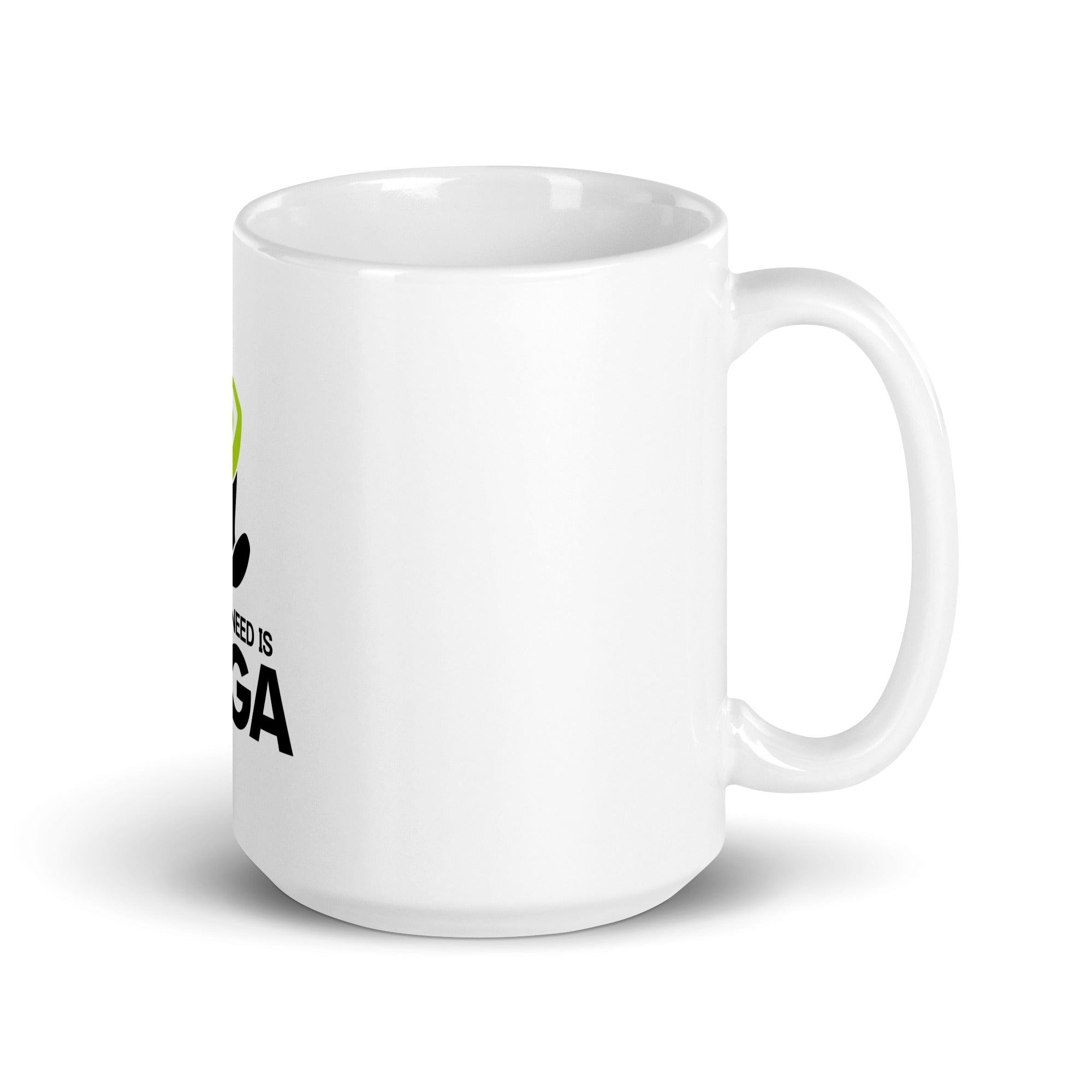 ALL YOU NEED IS YOGA - White glossy mug