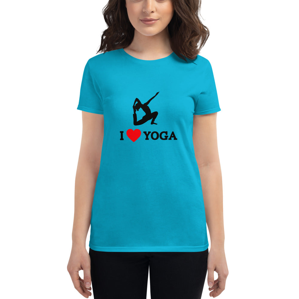 I LOVE YOGA - Women's short sleeve t-shirt