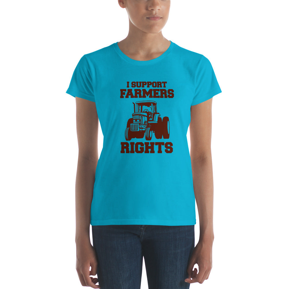 I SUPPORT FARMERS RIGHTS - Women's short sleeve t-shirt