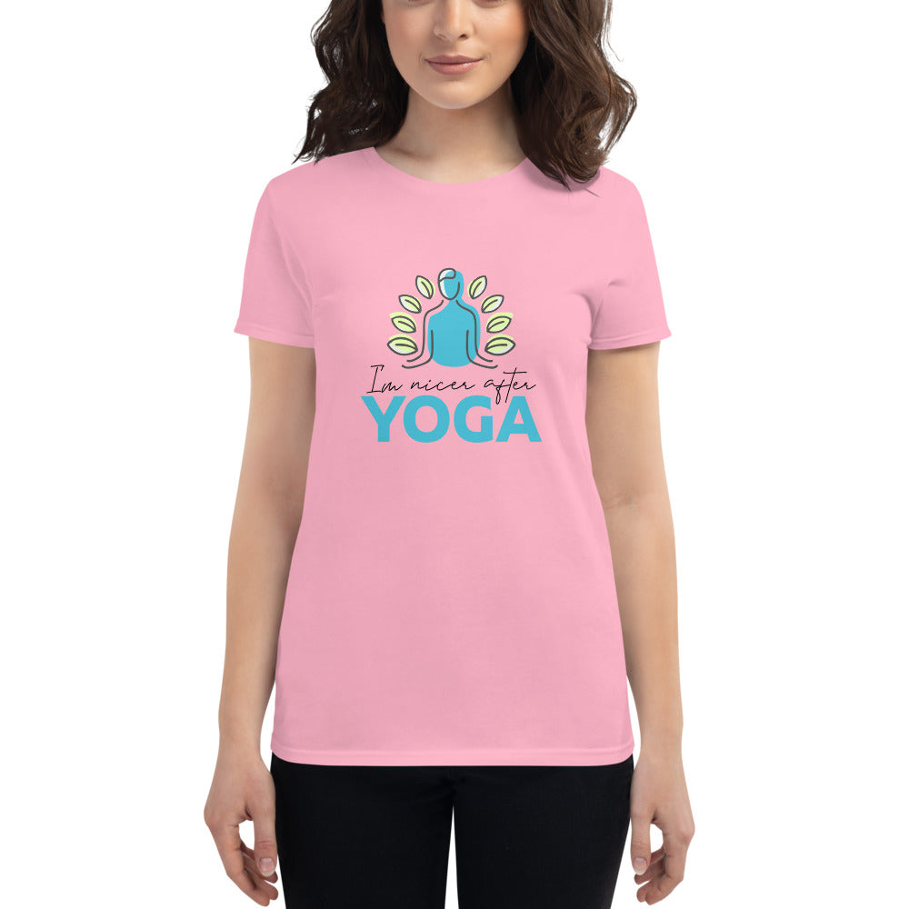 I'M NICER AFTER YOGA - Women's short sleeve t-shirt