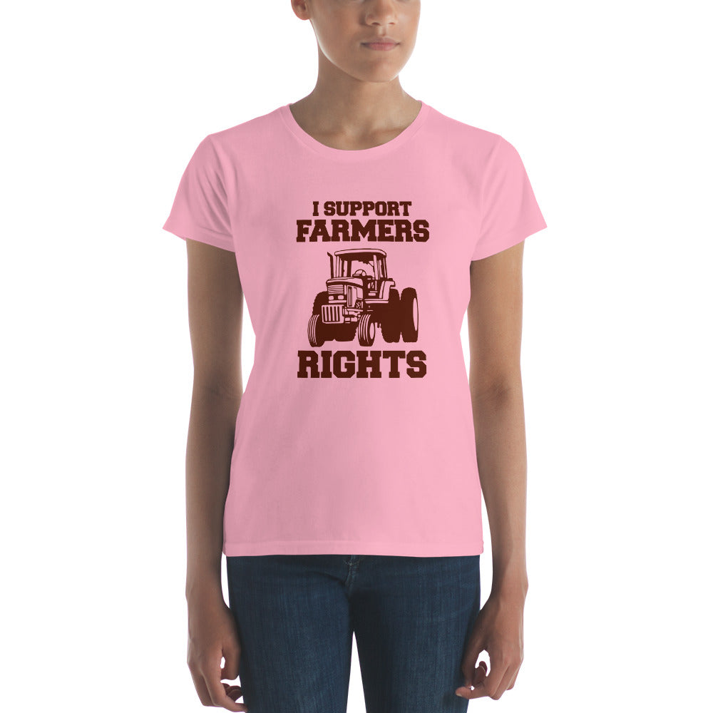 I SUPPORT FARMERS RIGHTS - Women's short sleeve t-shirt