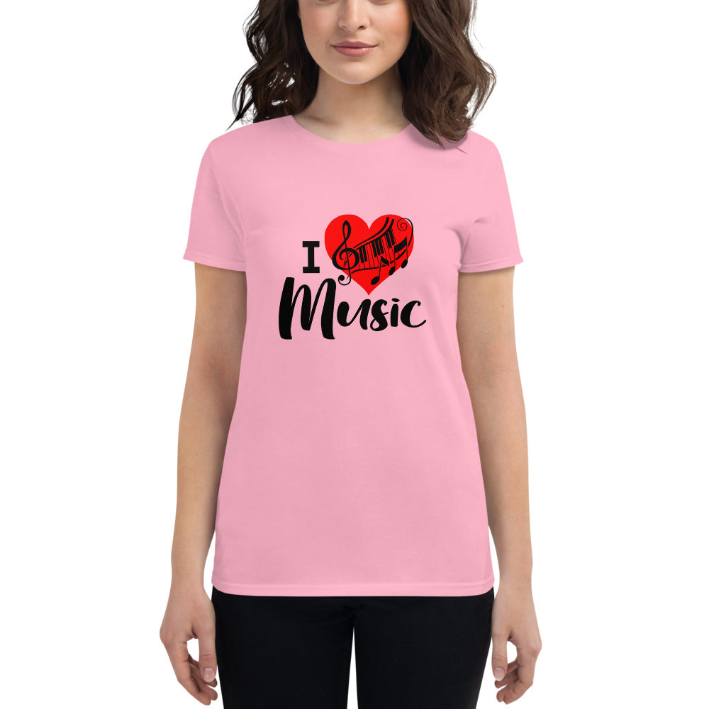 I LOVE MUSIC - Women's short sleeve t-shirt