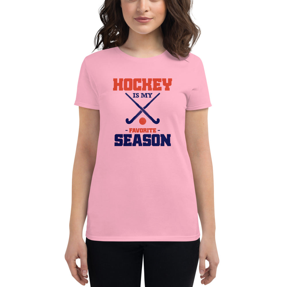 HOCKEY IS MY FAVORITE SEASON - Women's short sleeve t-shirt