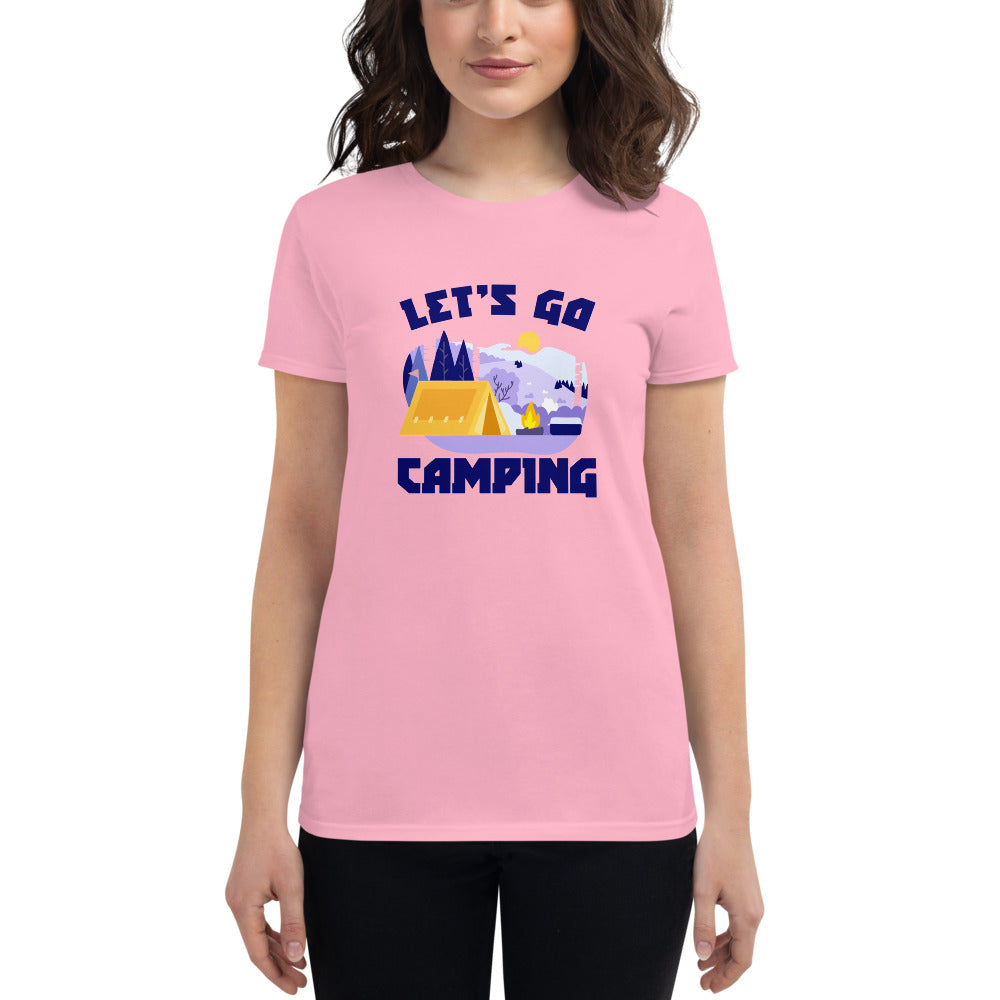 LET'S GO CAMPING - Women's short sleeve t-shirt