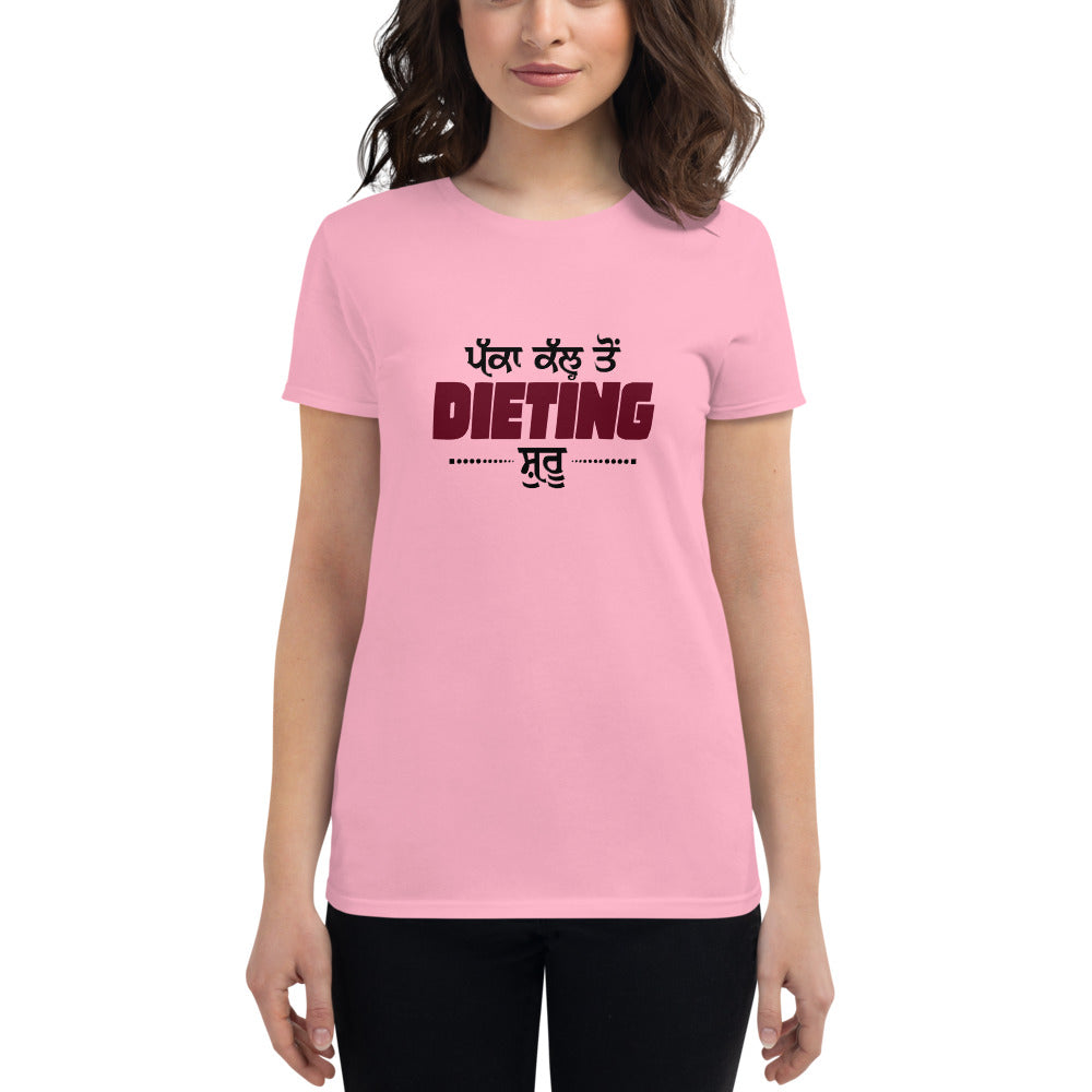 PAKKA KAL TO DIETING SHURU - Women's short sleeve t-shirt