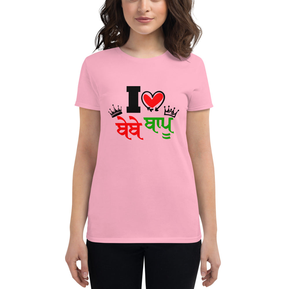 I LOVE BEBE BAPU - Women's short sleeve t-shirt