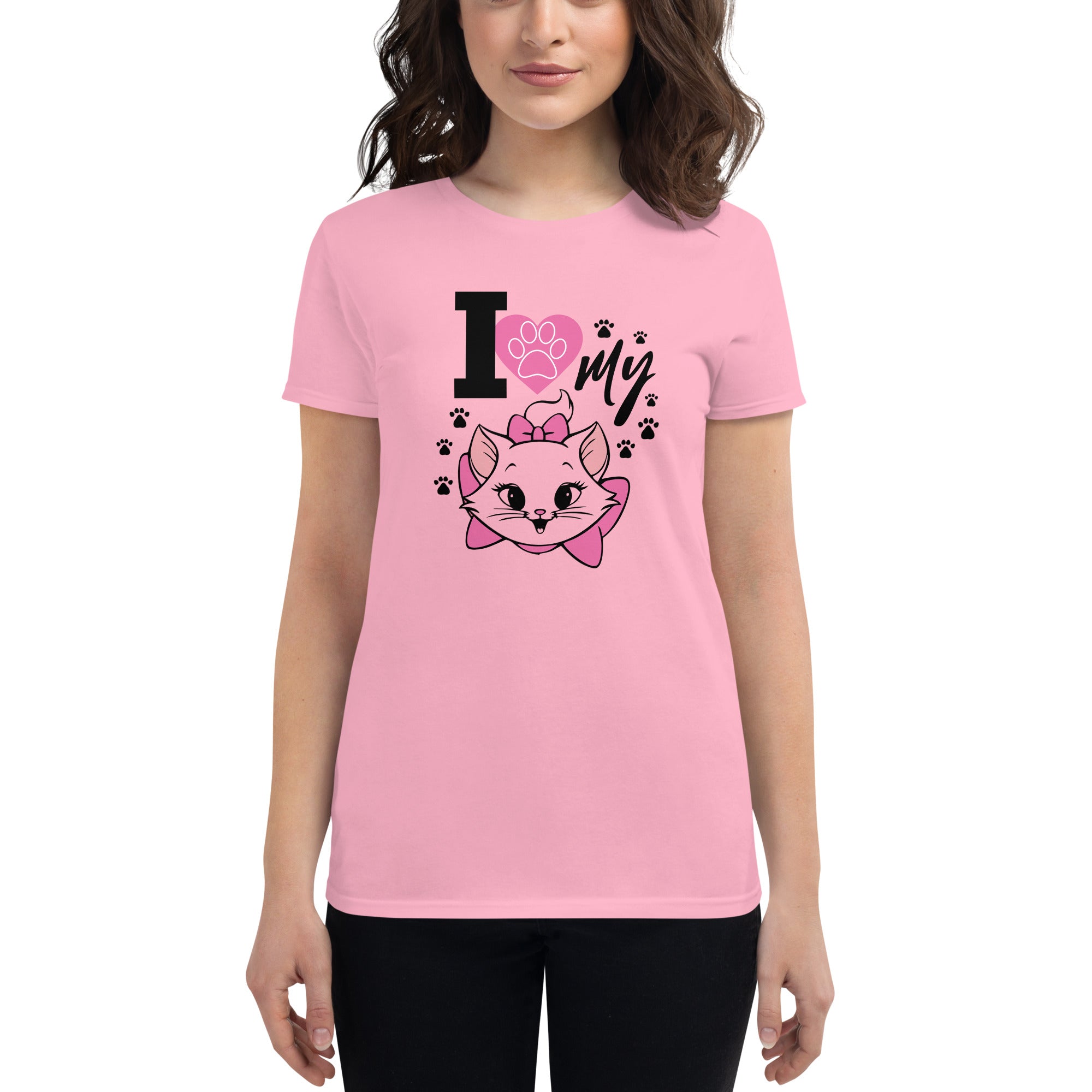 I LOVE MY CAT - Women's short sleeve t-shirt