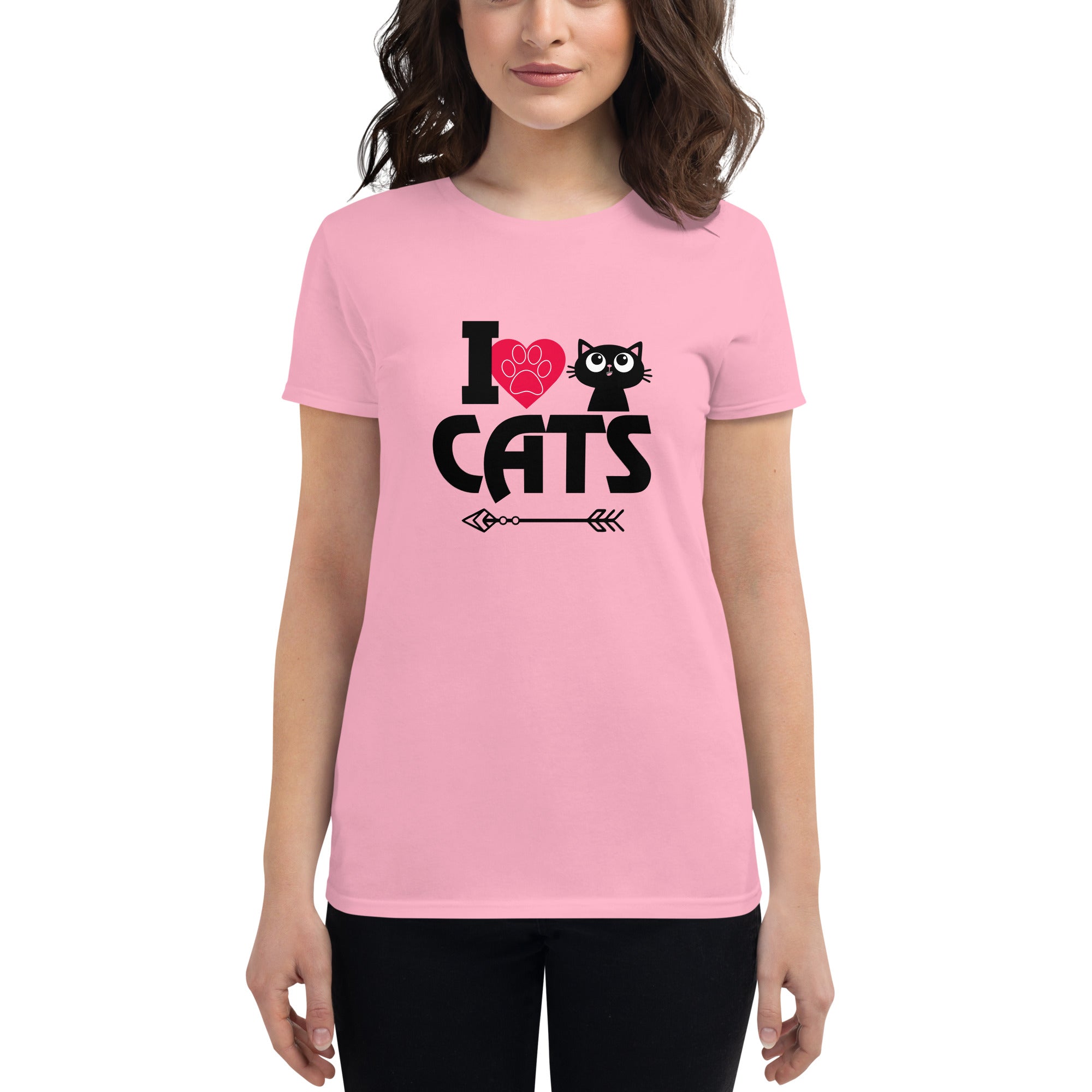 I LOVE CATS - Women's short sleeve t-shirt