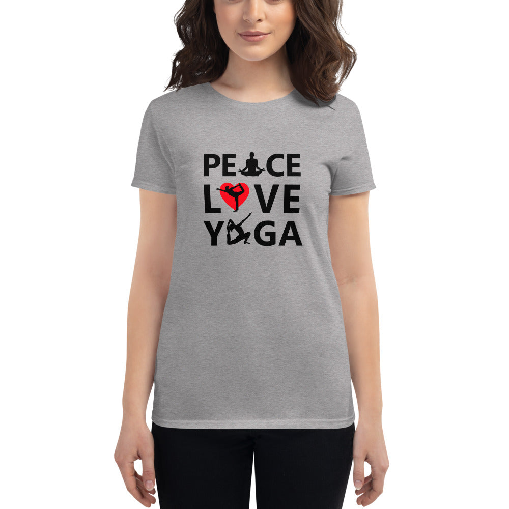 PEACE LOVE YOGA - Women's short sleeve t-shirt