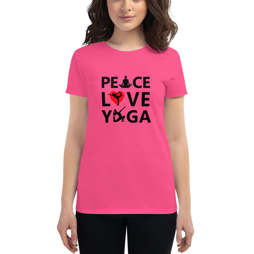 PEACE LOVE YOGA - Women's short sleeve t-shirt