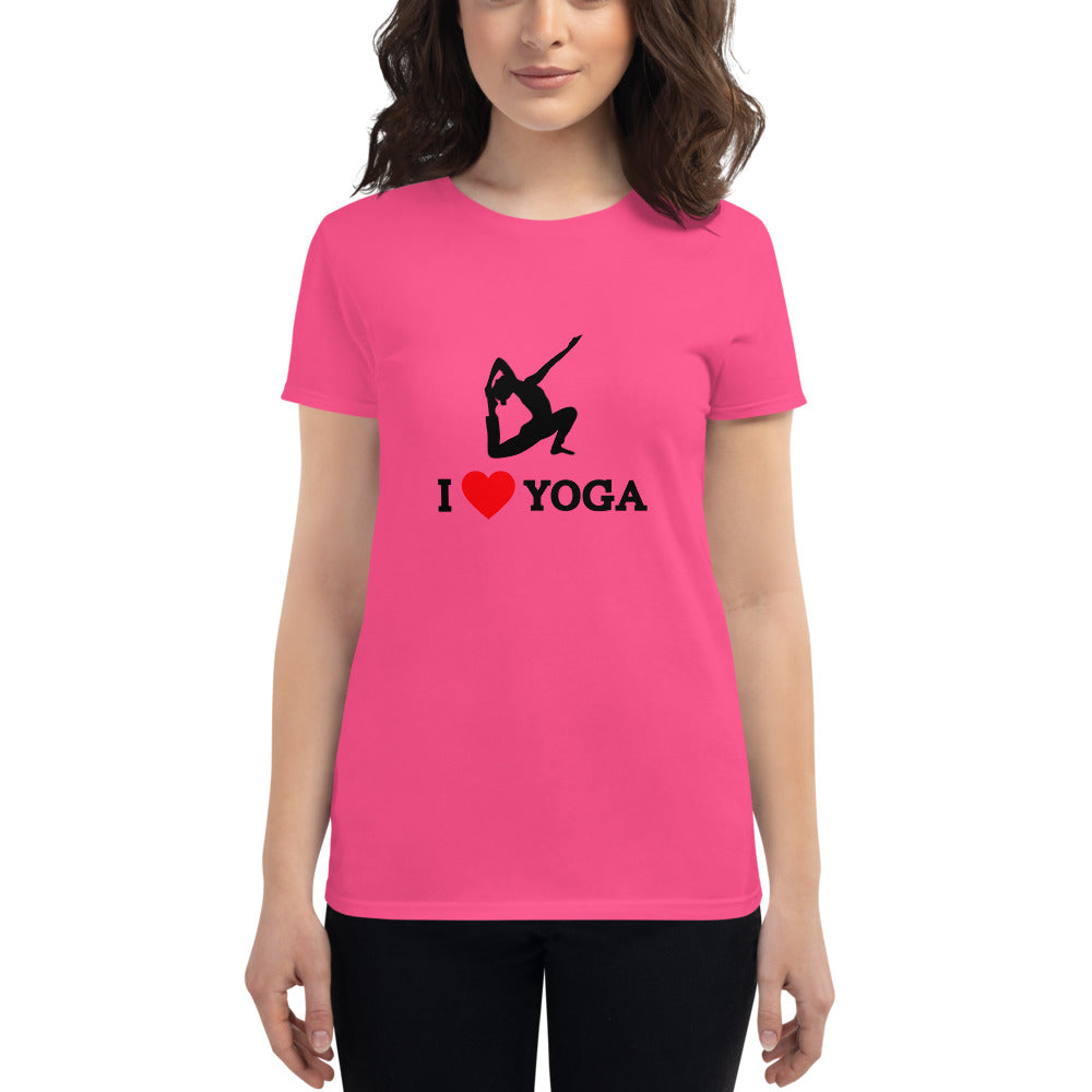 I LOVE YOGA - Women's short sleeve t-shirt