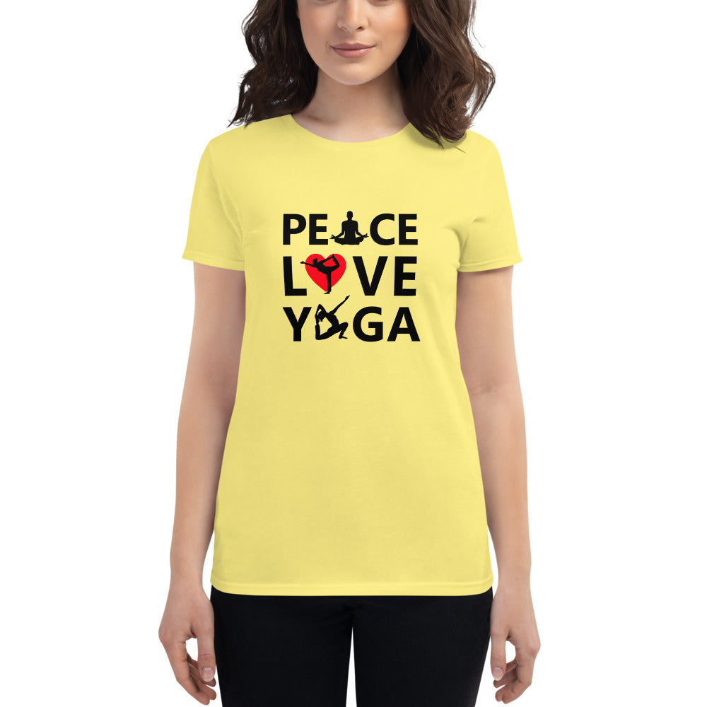 PEACE LOVE YOGA - Women's short sleeve t-shirt