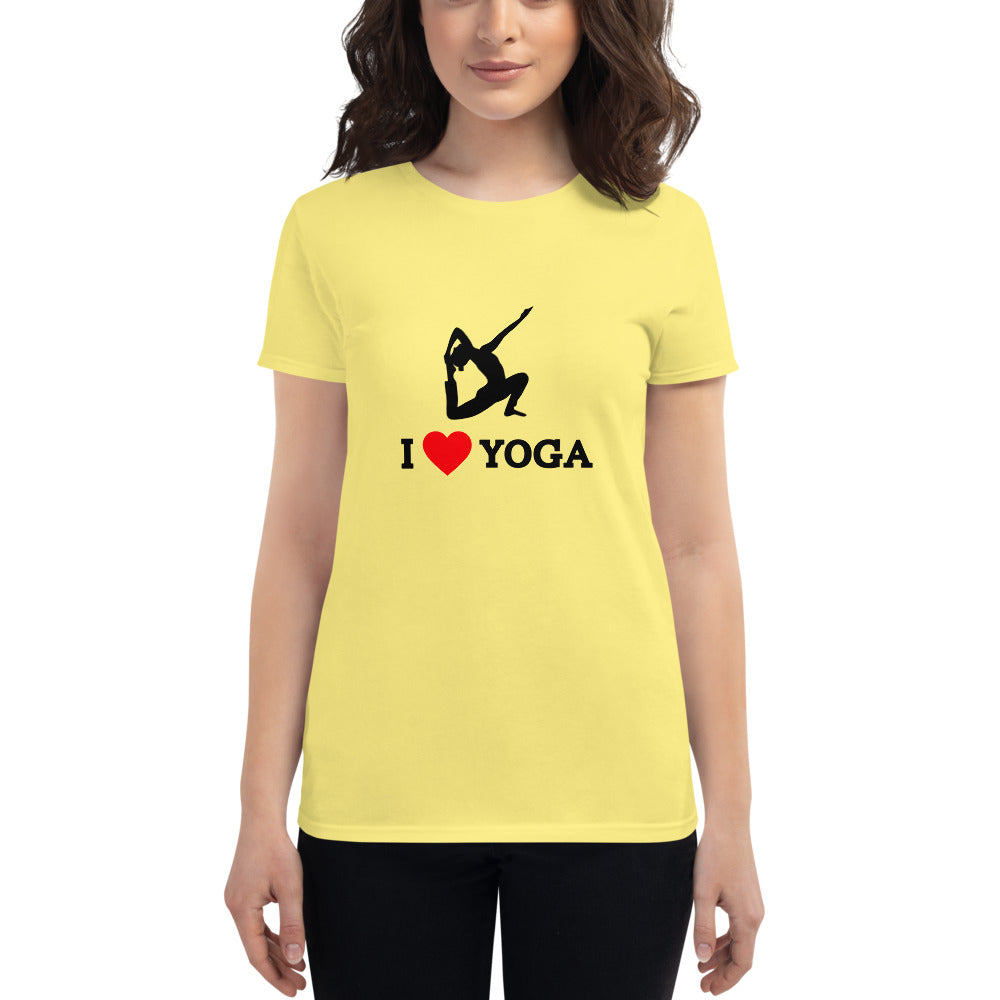 I LOVE YOGA - Women's short sleeve t-shirt