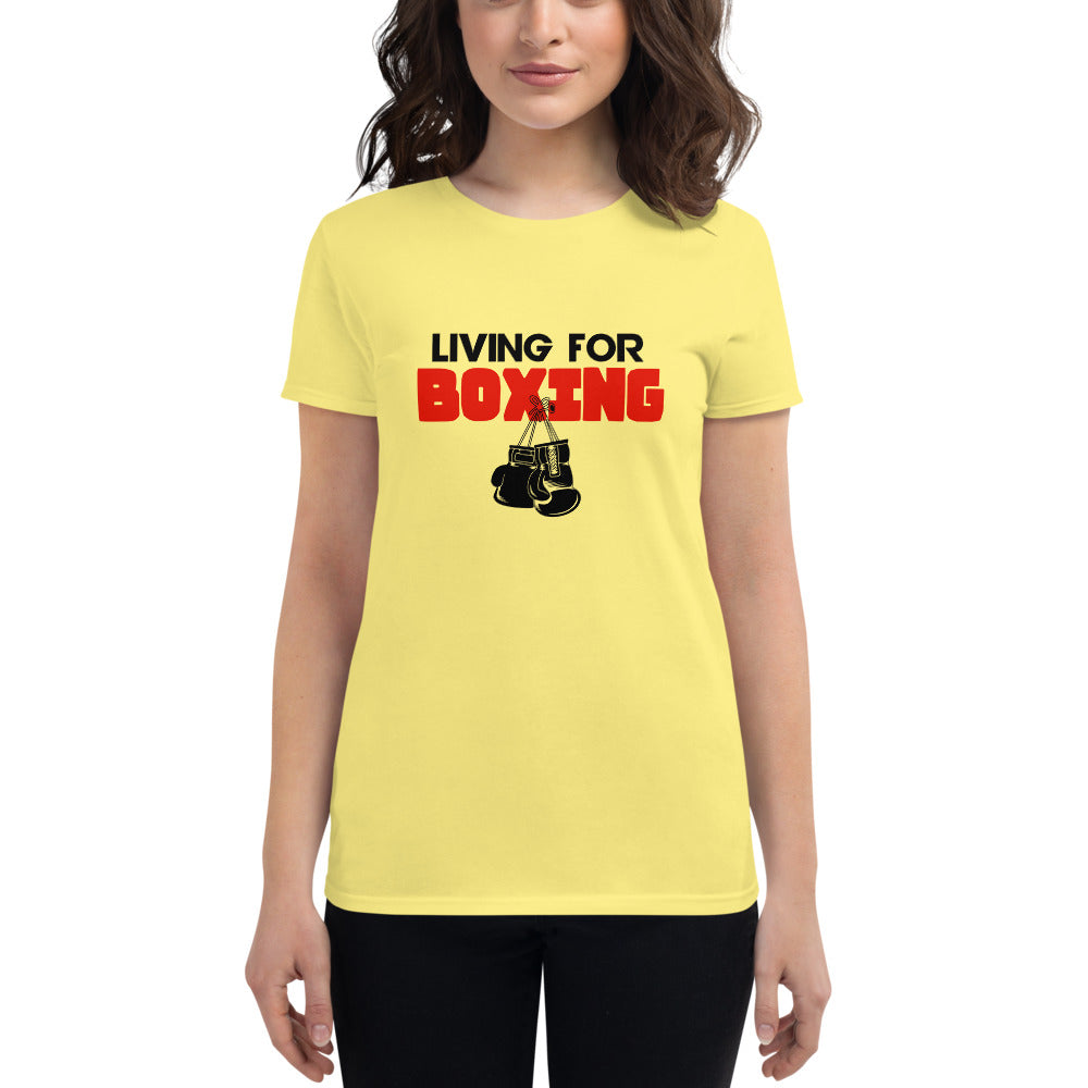 LIVING FOR BOXING - Women's short sleeve t-shirt