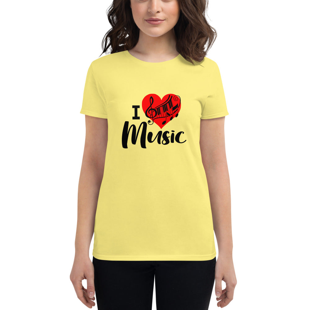 I LOVE MUSIC - Women's short sleeve t-shirt