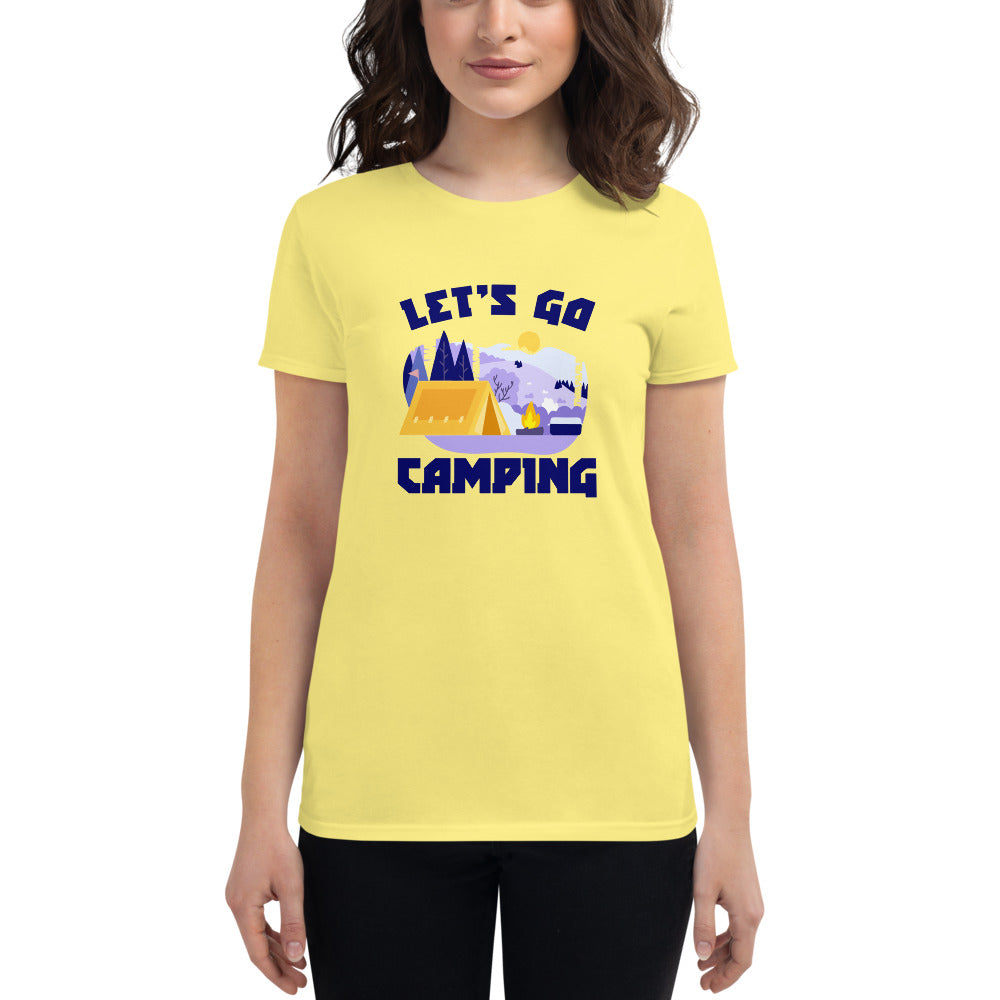 LET'S GO CAMPING - Women's short sleeve t-shirt