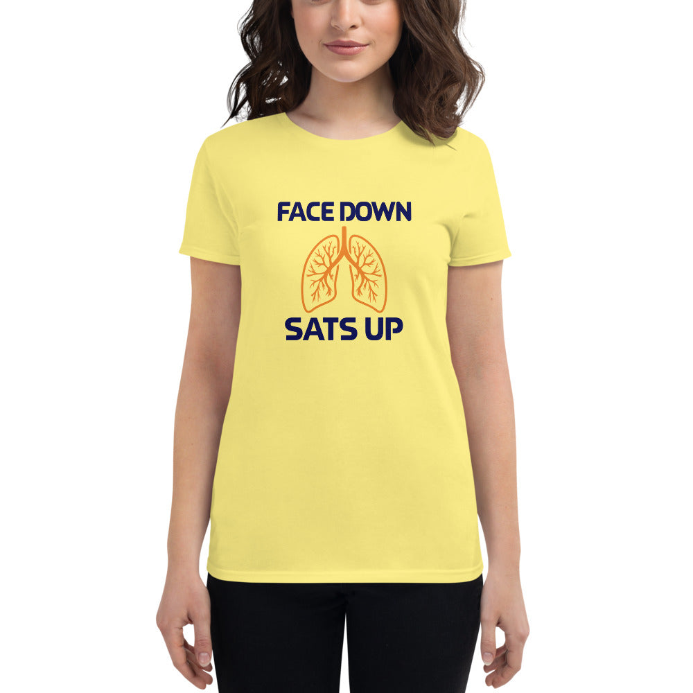 FACE DOWN SATS UP - Women's short sleeve t-shirt