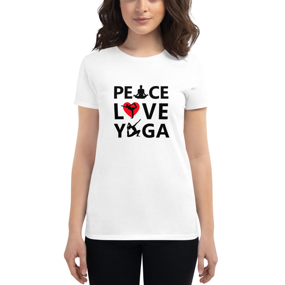 PEACE LOVE YOGA - Women's short sleeve t-shirt