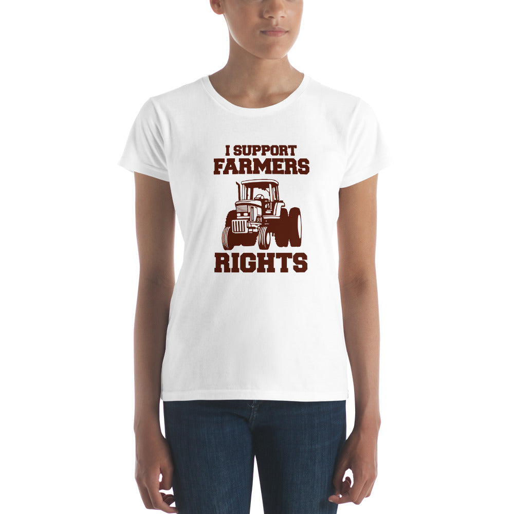 I SUPPORT FARMERS RIGHTS - Women's short sleeve t-shirt