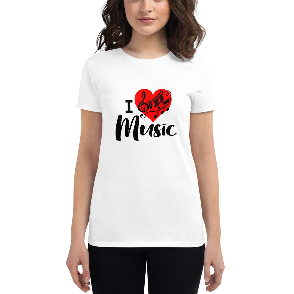 I LOVE MUSIC - Women's short sleeve t-shirt