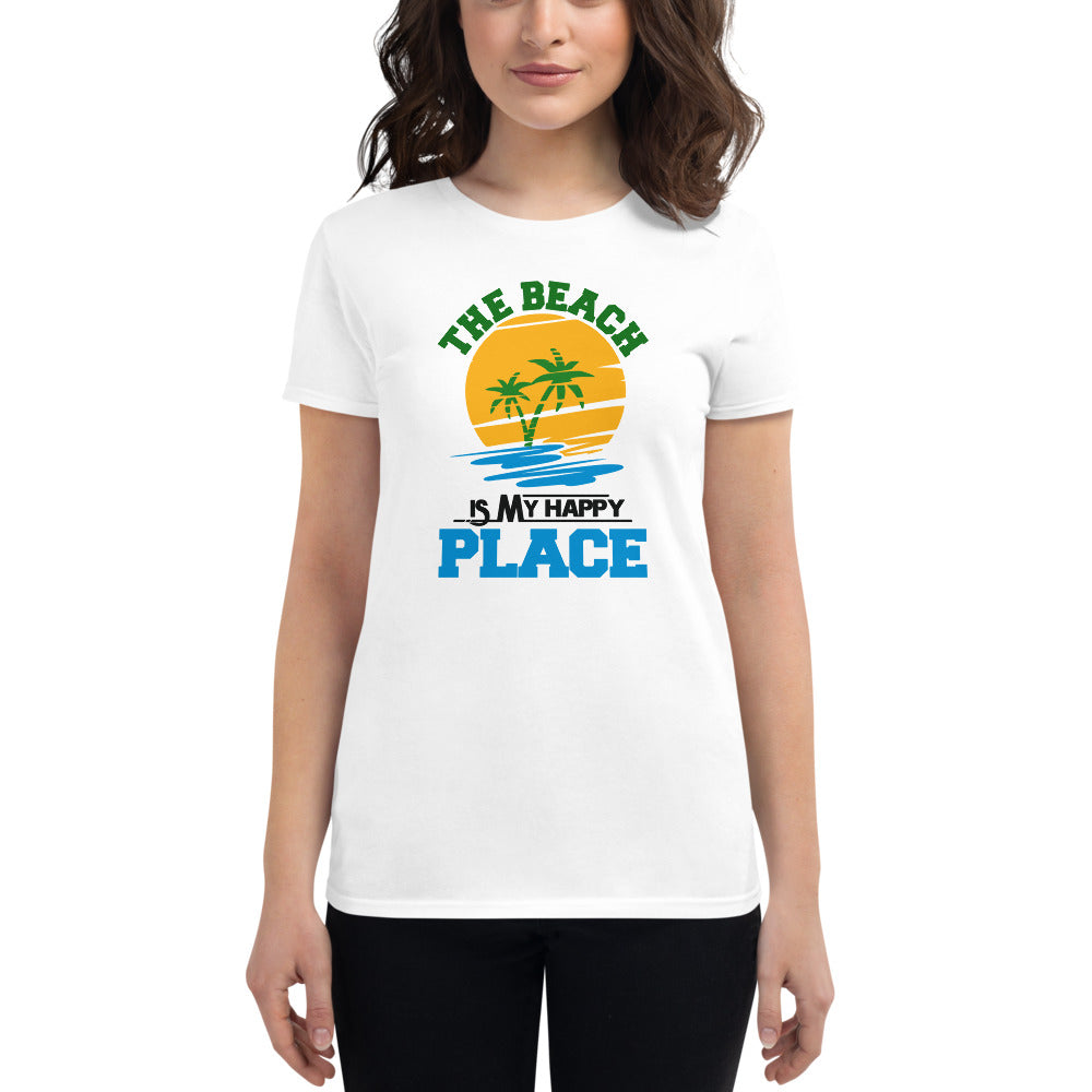 THE BEACH IS MY HAPPY PLACE - Women's short sleeve t-shirt