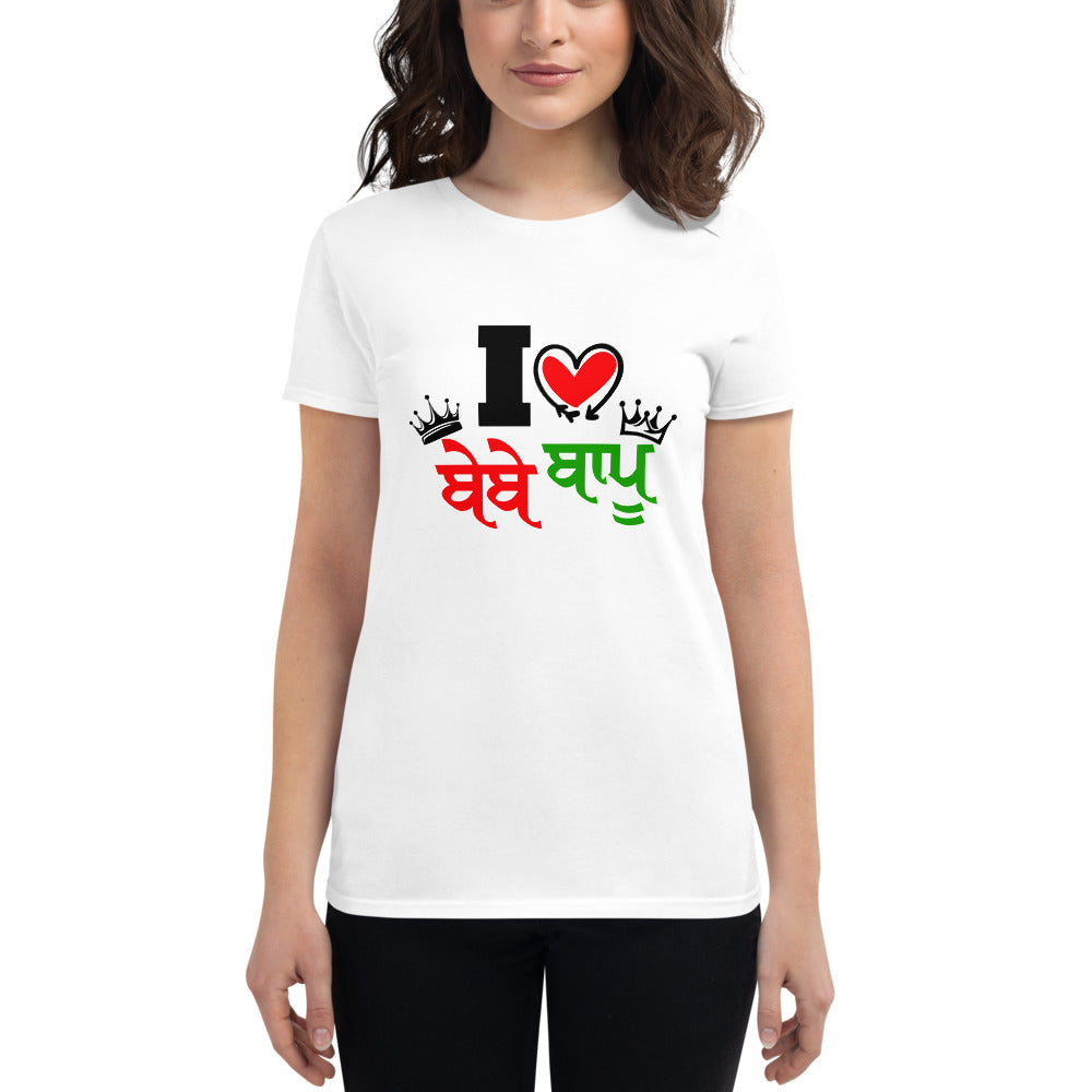 I LOVE BEBE BAPU - Women's short sleeve t-shirt