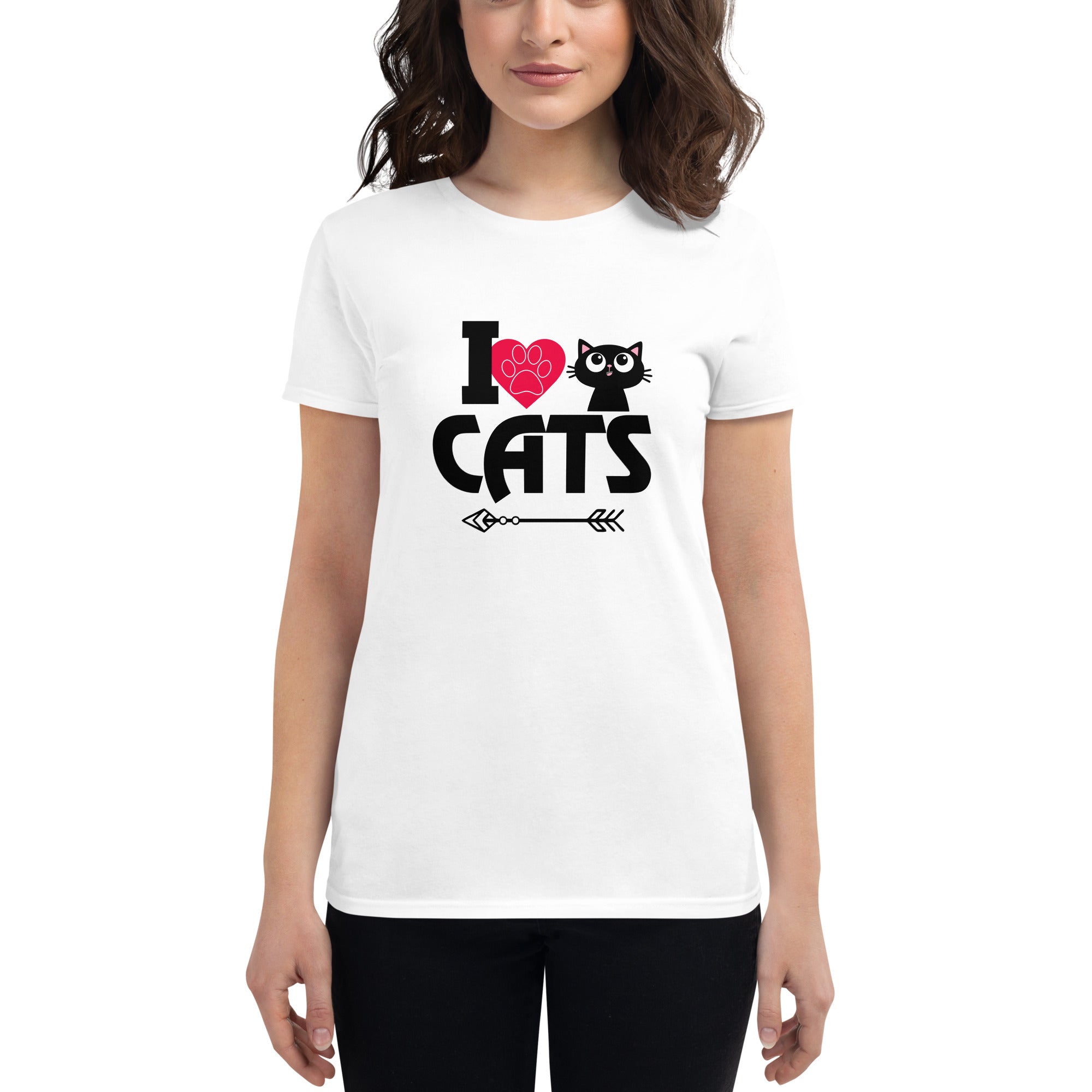 I LOVE CATS - Women's short sleeve t-shirt