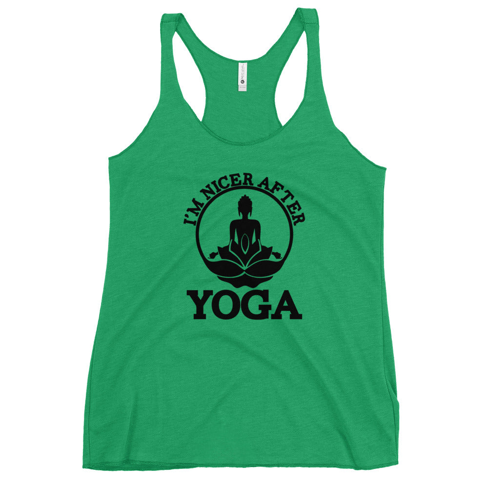 I'M NICER AFTER YOGA - Women's Racerback Tank