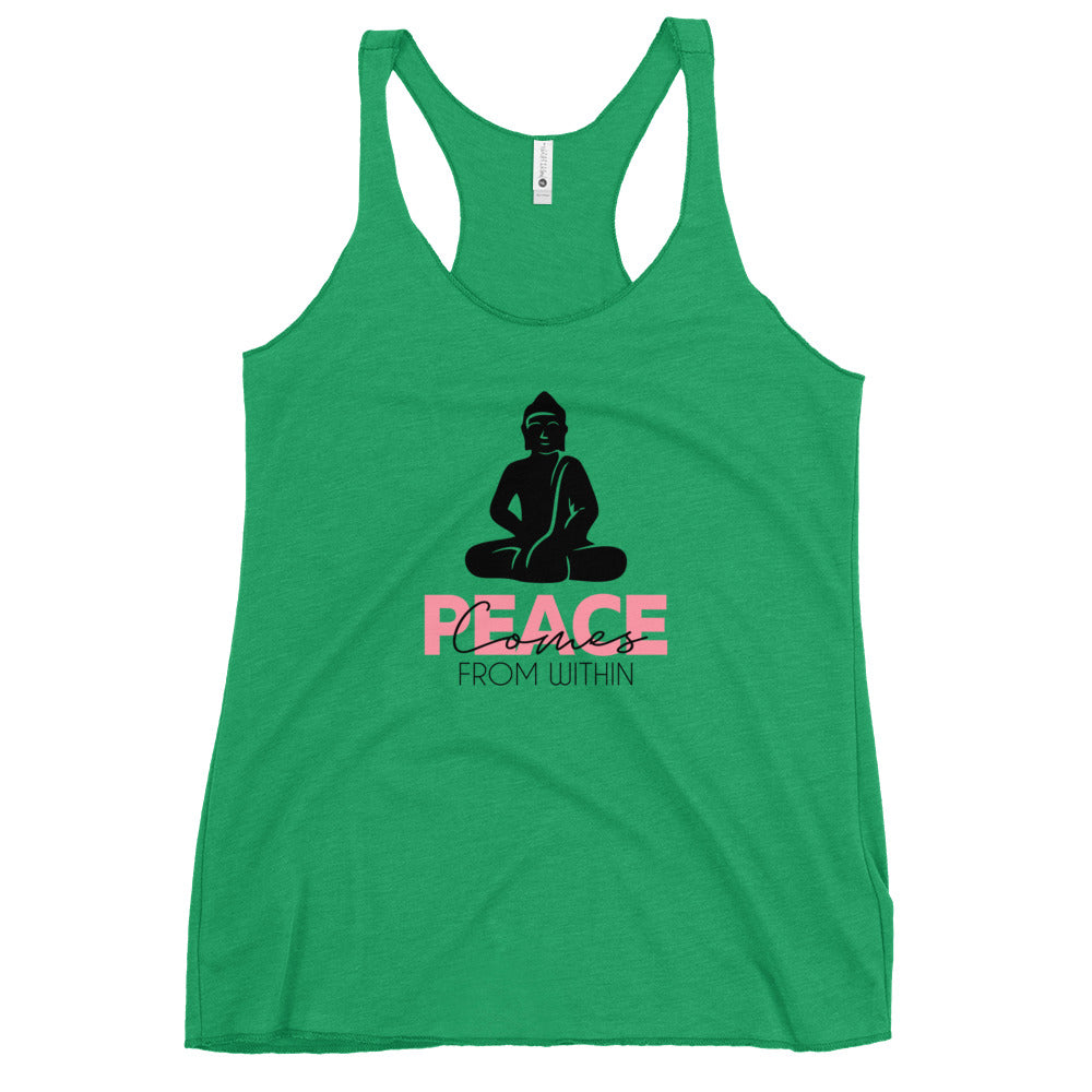 PEACE COMES FROM WITHIN - Women's Racerback Tank