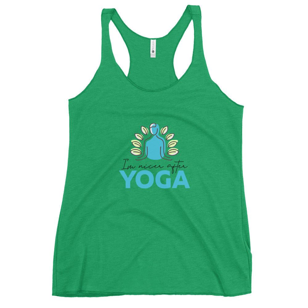 I'M NICER AFTER YOGA - Women's Racerback Tank