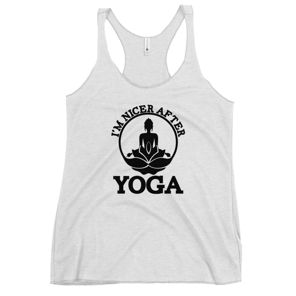 I'M NICER AFTER YOGA - Women's Racerback Tank