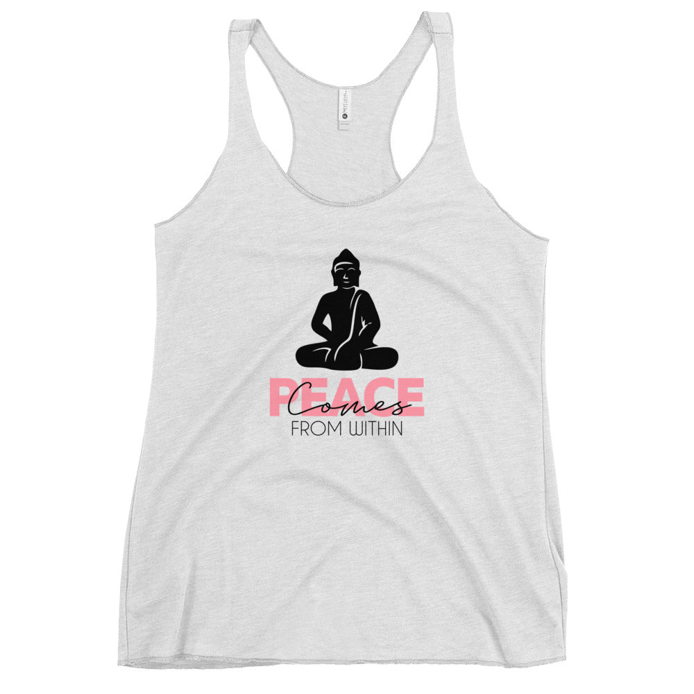 PEACE COMES FROM WITHIN - Women's Racerback Tank