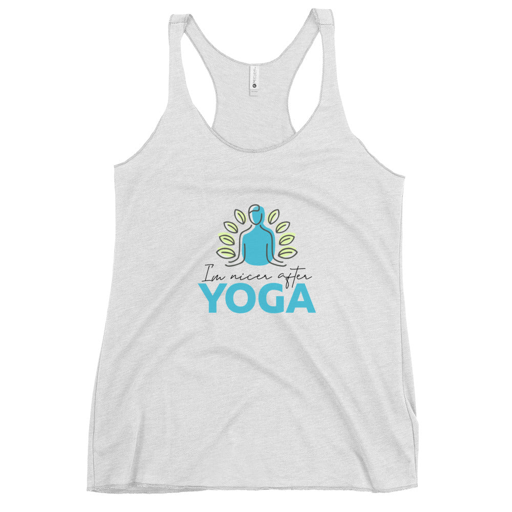 I'M NICER AFTER YOGA - Women's Racerback Tank