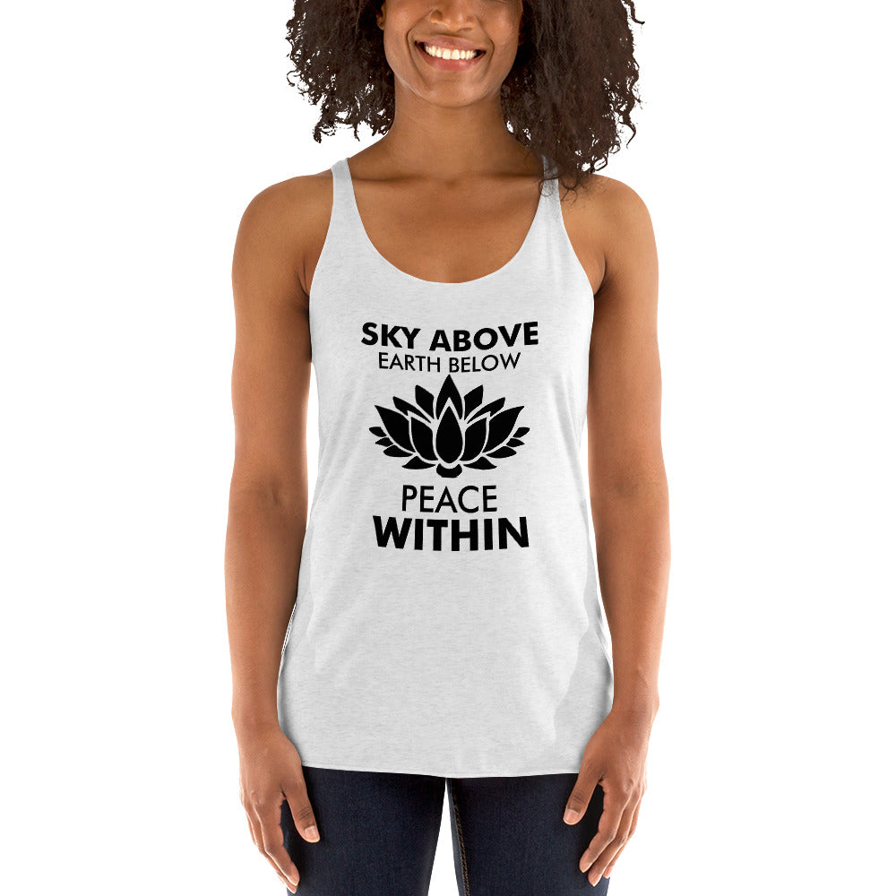 SKY ABOVE EARTH BELOW - Women's Racerback Tank