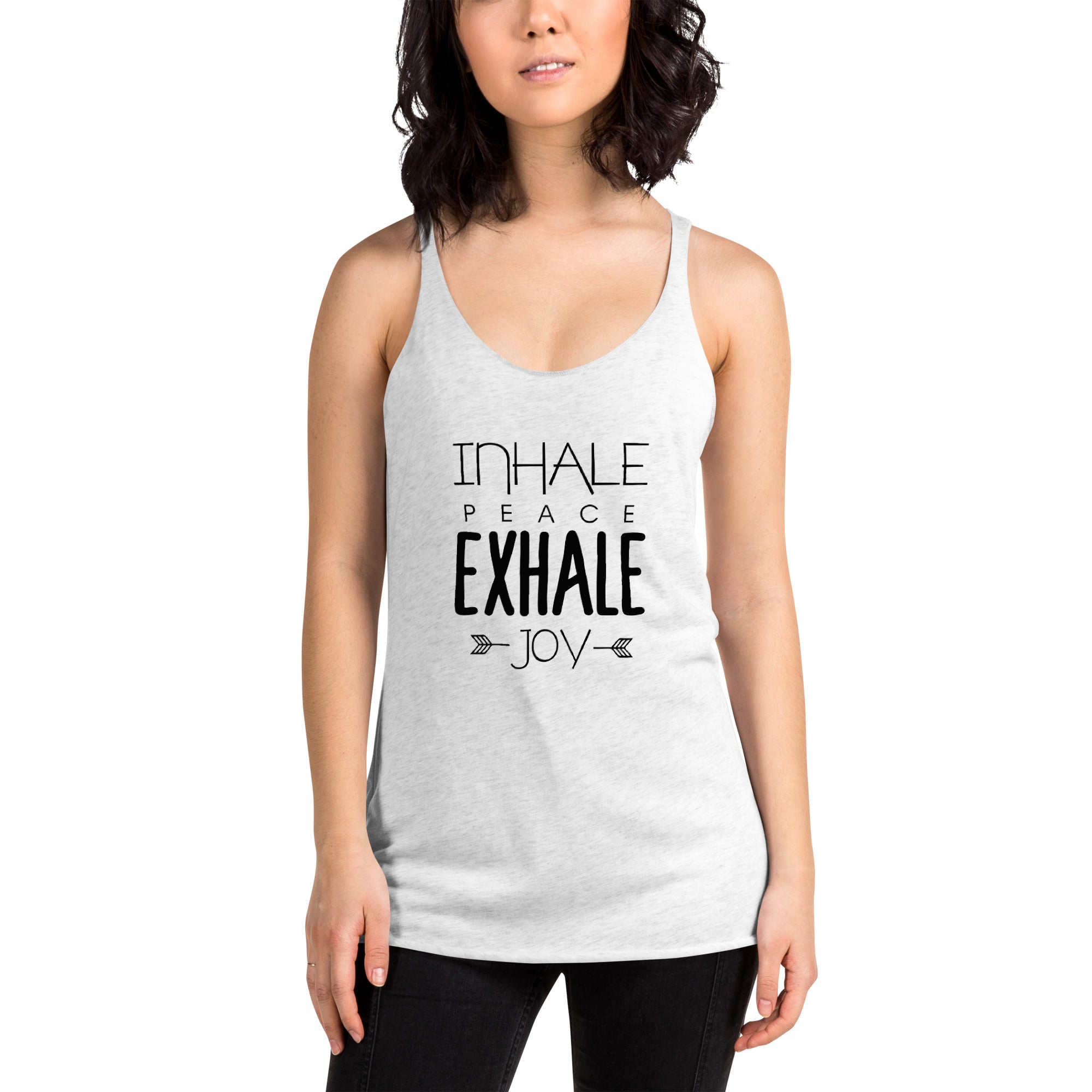 INHALE PEACE EXHALE JOY - Women's Racerback Tank