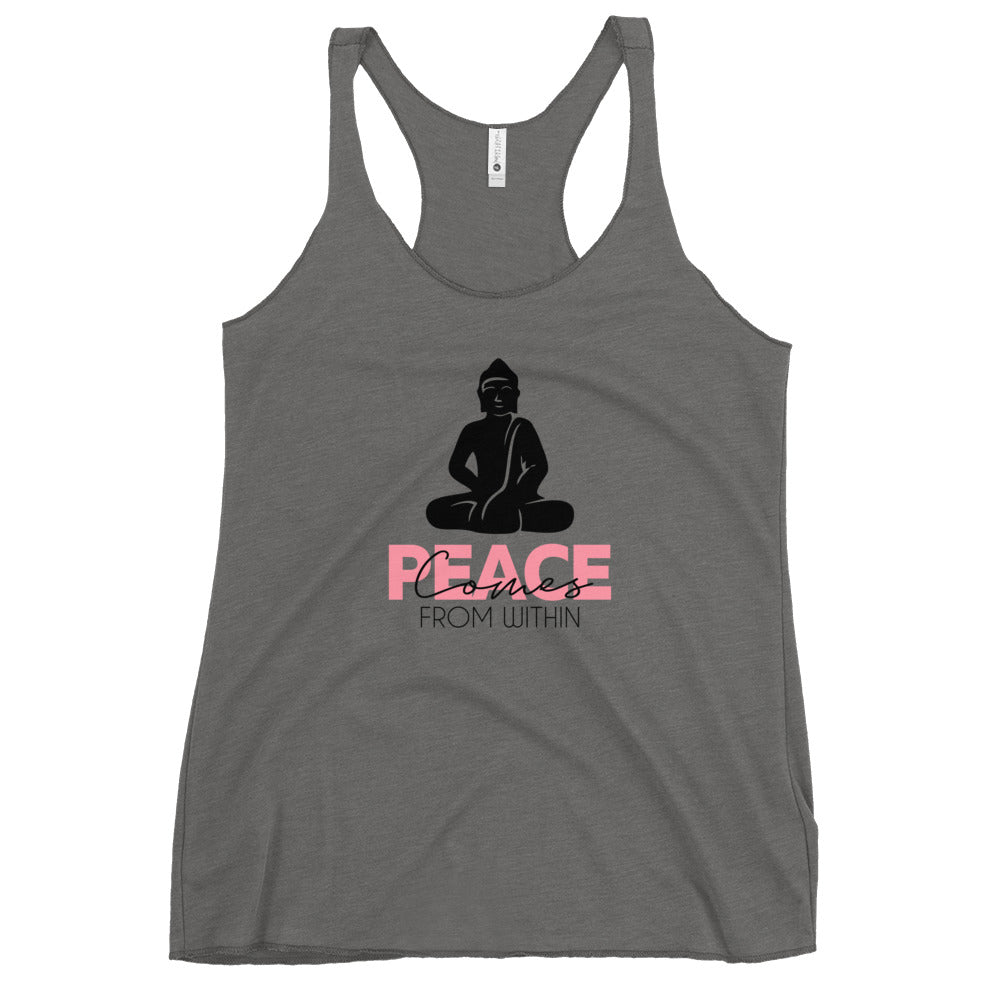 PEACE COMES FROM WITHIN - Women's Racerback Tank