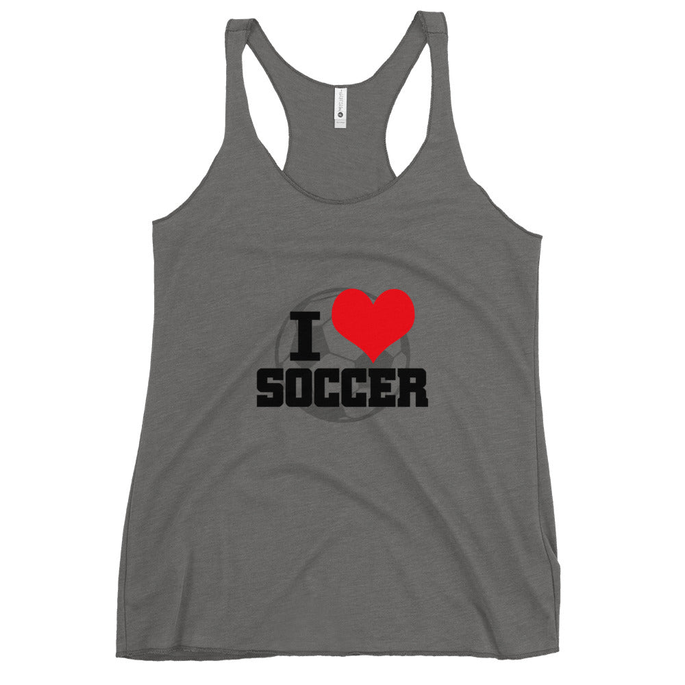 I LOVE SOCCER - Women's Racerback Tank