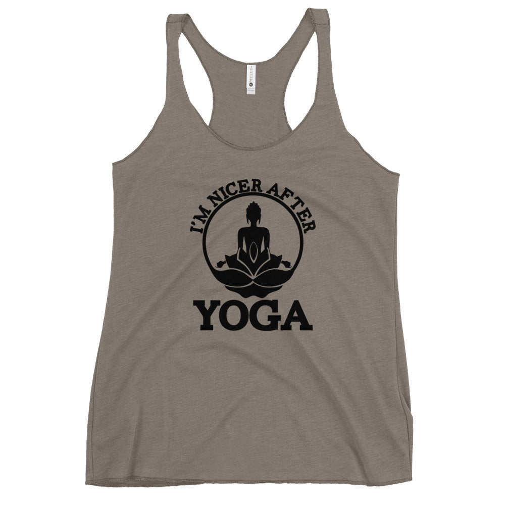 I'M NICER AFTER YOGA - Women's Racerback Tank