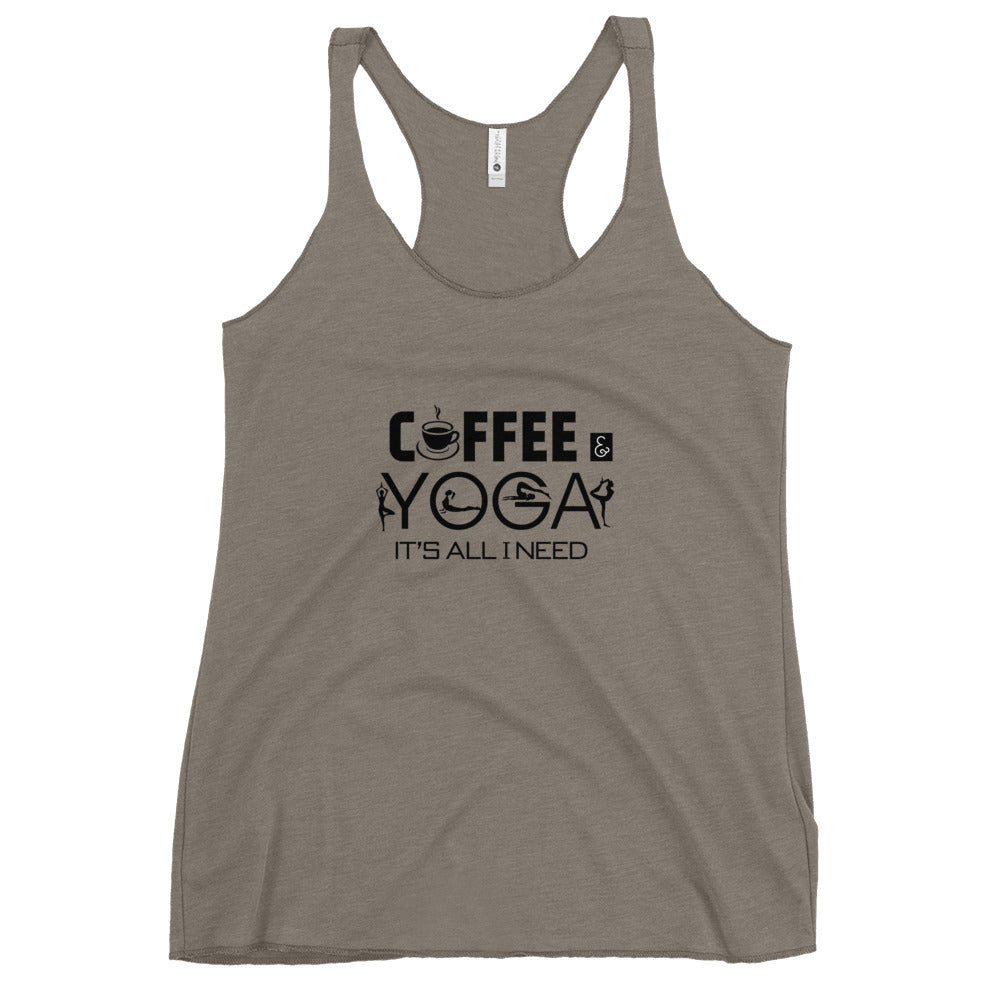 COFFEE & YOGA IT'S ALL I NEED - Women's Racerback Tank