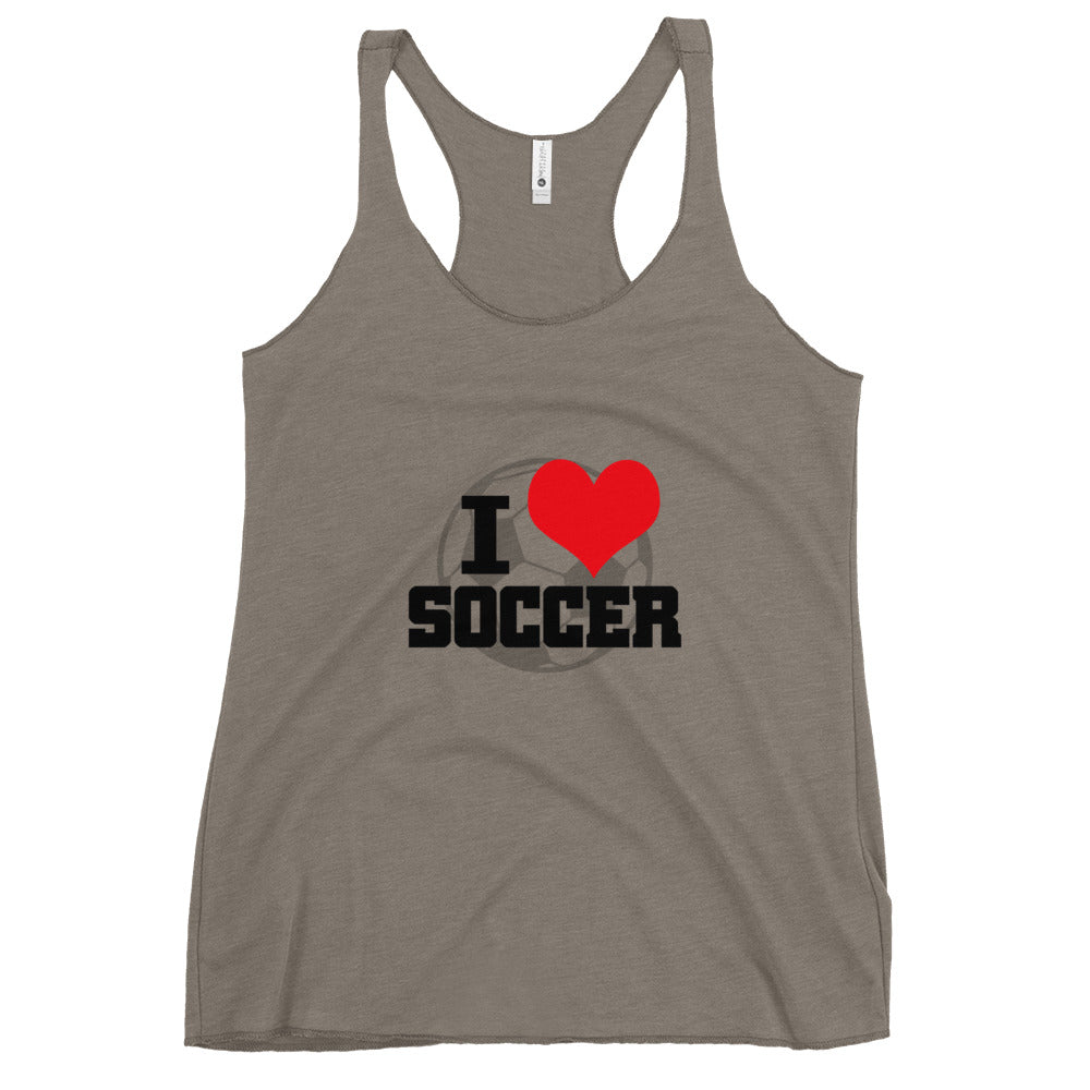 I LOVE SOCCER - Women's Racerback Tank