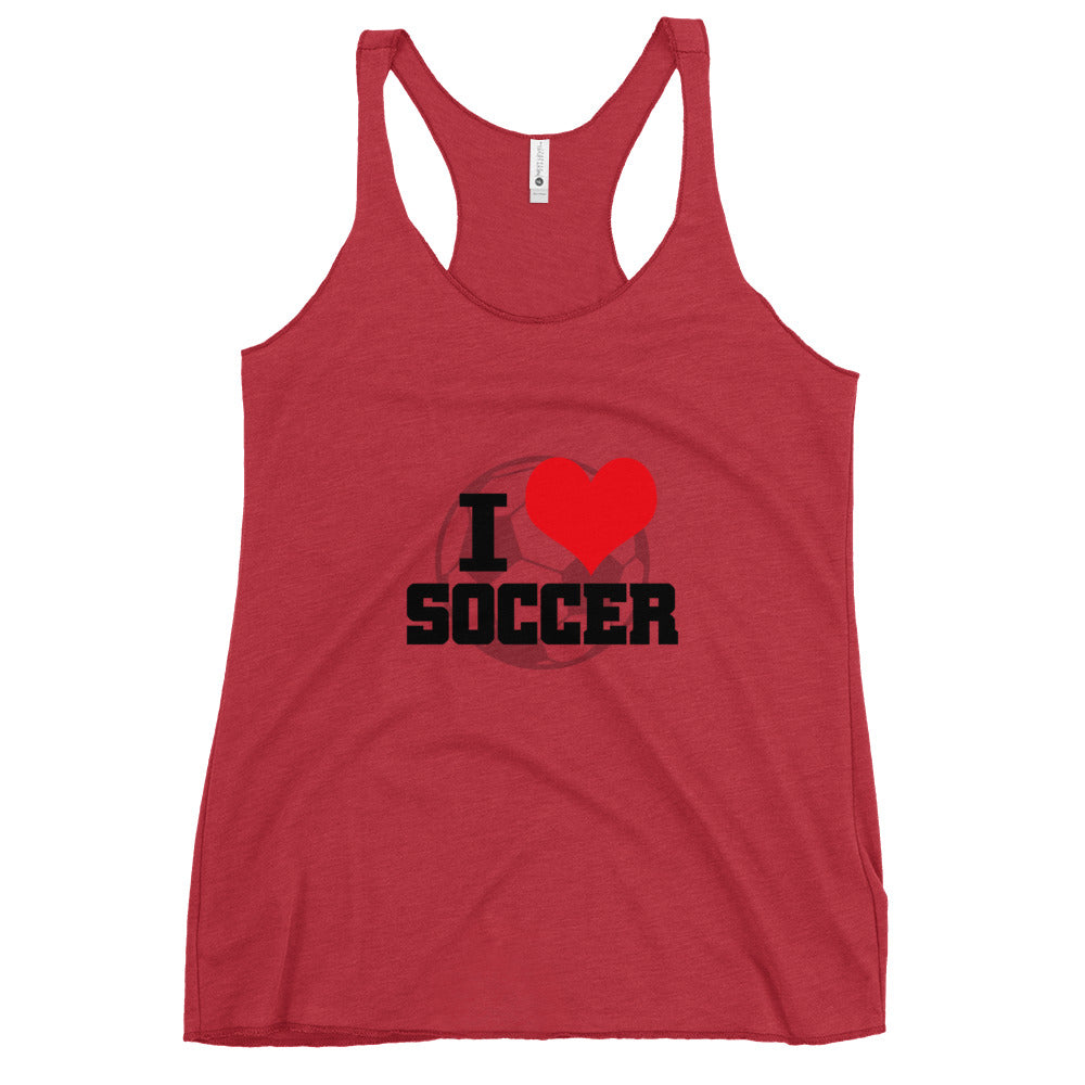 I LOVE SOCCER - Women's Racerback Tank