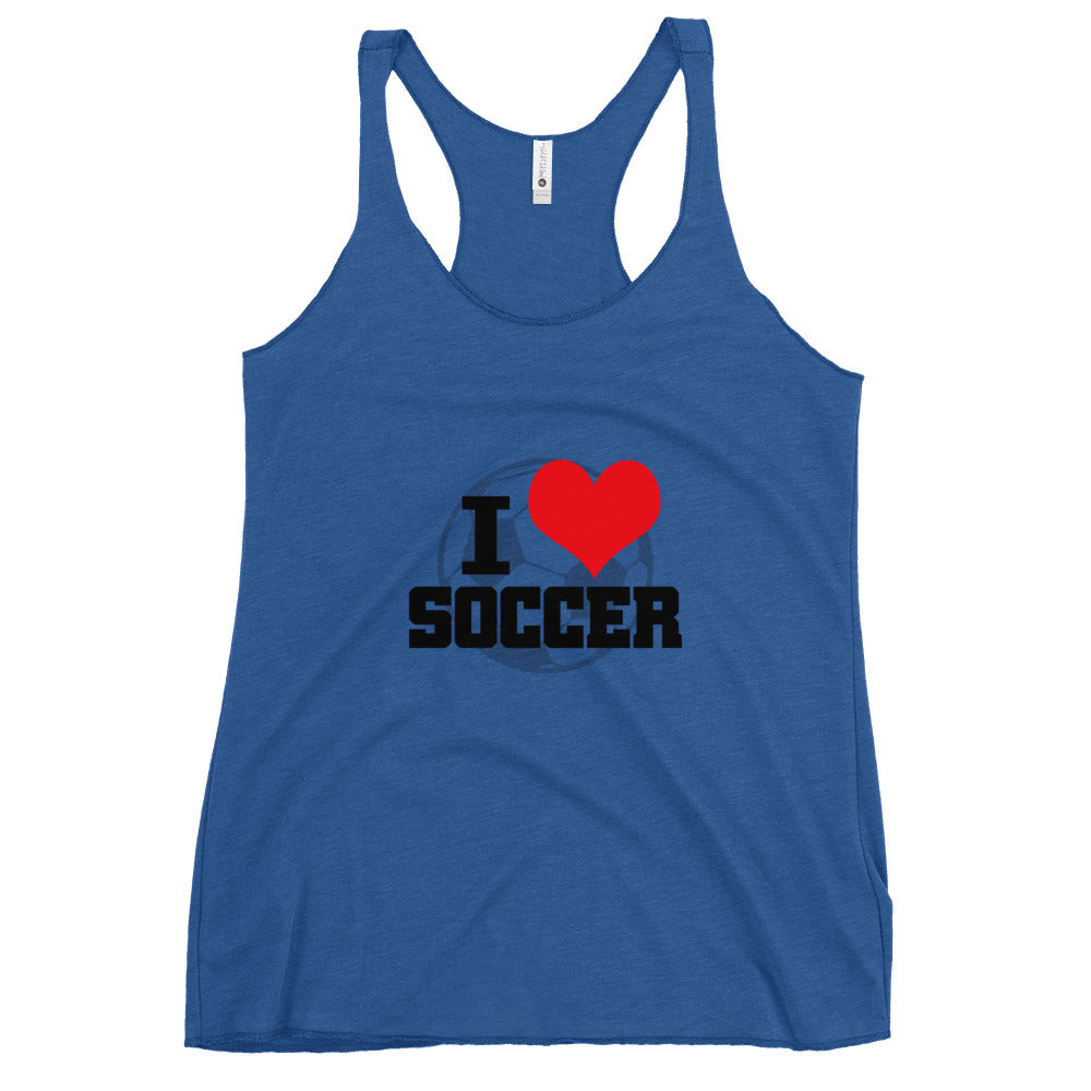 I LOVE SOCCER - Women's Racerback Tank